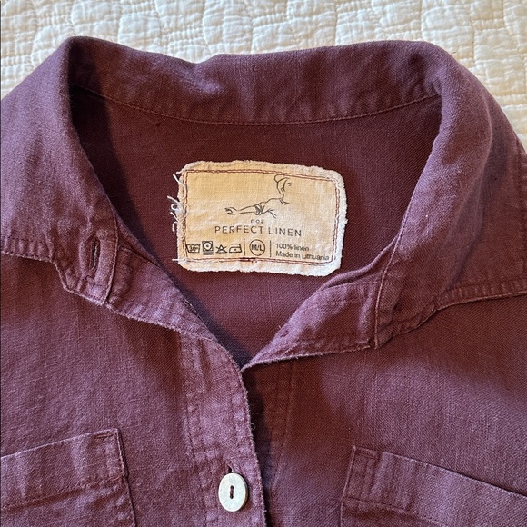 notPERFECTLINEN Plum Shirt Dress - Picture 3 of 5